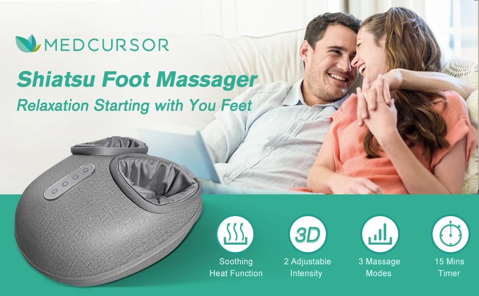 Medcursor Foot Massager with Heating Therapy for Relaxation & Pain Relief - silverfoxgoods